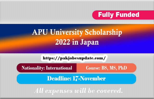 APU University Scholarship 2022 in Japan (Fully Funded)